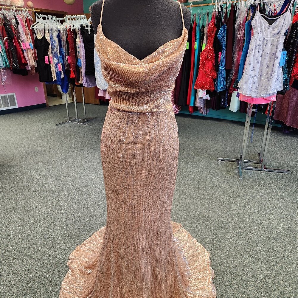 Alyce 61232 Size 4 Rose Gold Prom/Evening Dress